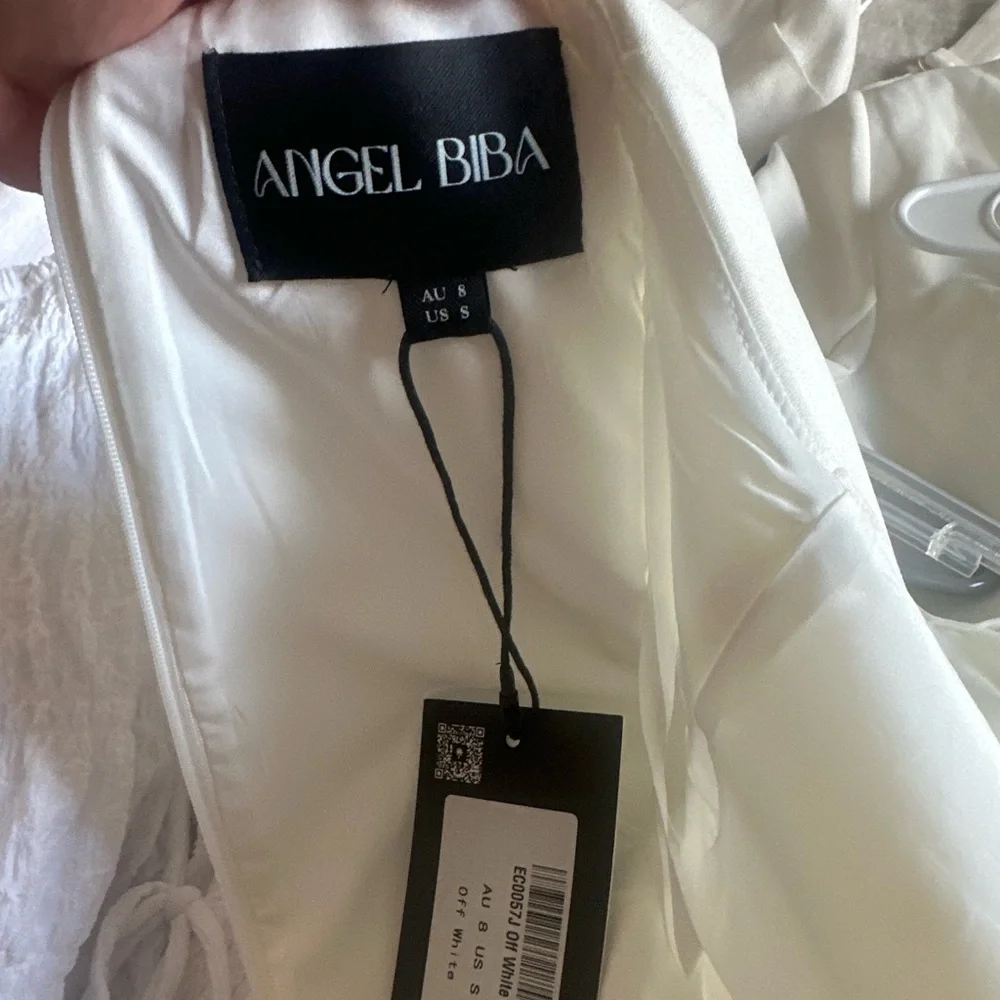 White Sheath Mini Dress with Mock Neck - Picture 5 of 5